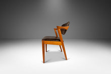 Load image into Gallery viewer, Danish Modern Kai Kristiasen Model 42 Teak Dining Chair / Desk Chair in Leather, Denmark, c. 1960's-ABT Modern