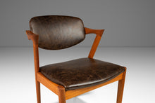 Load image into Gallery viewer, Danish Modern Kai Kristiasen Model 42 Teak Dining Chair / Desk Chair in Leather, Denmark, c. 1960's-ABT Modern
