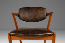 Load image into Gallery viewer, Danish Modern Kai Kristiasen Model 42 Teak Dining Chair / Desk Chair in Leather, Denmark, c. 1960's-ABT Modern