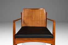 Load image into Gallery viewer, Danish Modern Lounge Chair w/ Cane Back by Ib Kofod Larsen for Selig, Denmark, c. 1960's-ABT Modern