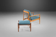 Load image into Gallery viewer, Danish Modern Model 118 Chair by Grete Jalk for France and Sons with Complementary Danish Ottoman, Denmark, 1960's-ABT Modern