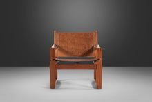 Load image into Gallery viewer, Danish Modern Safari Sling Armchair in Teak & Leather by Borge Jensen for Bernstorffsminde Møbelfabrik, Denmark, c. 1960's-ABT Modern