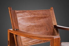 Load image into Gallery viewer, Danish Modern Safari Sling Armchair in Teak & Leather by Borge Jensen for Bernstorffsminde Møbelfabrik, Denmark, c. 1960's-ABT Modern