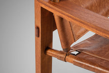 Load image into Gallery viewer, Danish Modern Safari Sling Armchair in Teak & Leather by Borge Jensen for Bernstorffsminde Møbelfabrik, Denmark, c. 1960's-ABT Modern