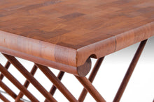 Load image into Gallery viewer, Danish Modern Set of Two (2) Solid Butcherblock Wood Foldable Campaign Style End Tables, c. 1960s-ABT Modern