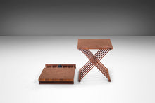 Load image into Gallery viewer, Danish Modern Set of Two (2) Solid Butcherblock Wood Foldable Campaign Style End Tables, c. 1960s-ABT Modern