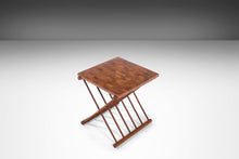 Load image into Gallery viewer, Danish Modern Set of Two (2) Solid Butcherblock Wood Foldable Campaign Style End Tables, c. 1960s-ABT Modern