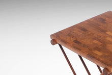 Load image into Gallery viewer, Danish Modern Set of Two (2) Solid Butcherblock Wood Foldable Campaign Style End Tables, c. 1960s-ABT Modern