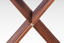 Load image into Gallery viewer, Danish Modern Set of Two (2) Solid Butcherblock Wood Foldable Campaign Style End Tables, c. 1960s-ABT Modern