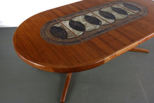 Load image into Gallery viewer, Danish Modern Teak Dining Table by Gangso Mobler with Tile Inlay-ABT Modern