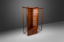 Load image into Gallery viewer, Danish Modern Teak Lighted Corner Curio Cabinet, c. 1960s-ABT Modern