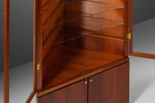 Load image into Gallery viewer, Danish Modern Teak Lighted Corner Curio Cabinet, c. 1960s-ABT Modern