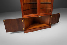 Load image into Gallery viewer, Danish Modern Teak Lighted Corner Curio Cabinet, c. 1960s-ABT Modern