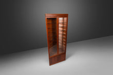 Load image into Gallery viewer, Danish Modern Teak Lighted Corner Curio Cabinet, c. 1960s-ABT Modern
