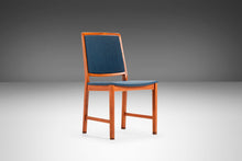 Load image into Gallery viewer, Dining Chair / Desk Chair in Teak & Original Blue Knit Fabric by Skaraborgs Mobelindustri, Sweden, c. 1960's-ABT Modern