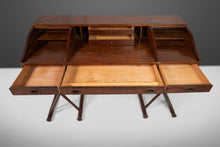 Load image into Gallery viewer, Drexel Oxford Square Series Campaign Desk in Pecan, c. 1970-ABT Modern