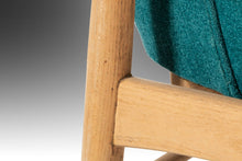 Load image into Gallery viewer, Early Blonde American of Martinsville High Back Lounge Chair in Original Seafoam Blue Fabric, c. 1960s-ABT Modern