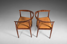 Load image into Gallery viewer, Early Hans Wegner Model JH501 Round Chair / Presidential Chair in Oak w/ a Distressed Leather Seat, c. 1950-ABT Modern