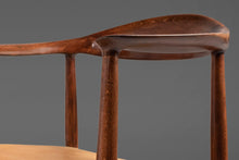 Load image into Gallery viewer, Early Hans Wegner Model JH501 Round Chair / Presidential Chair in Oak w/ a Distressed Leather Seat, c. 1950-ABT Modern