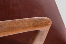 Load image into Gallery viewer, Early Jens Risom Model 108 Arm Chair for Risom Designs in Walnut and Original Naugahyde, c. 1950s-ABT Modern