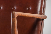 Load image into Gallery viewer, Early Jens Risom Model 108 Arm Chair for Risom Designs in Walnut and Original Naugahyde, c. 1950s-ABT Modern