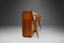 Load image into Gallery viewer, Early Mid Century Modern Baldwin Acrosonic Piano in Walnut and Caning, USA, c. 1965-ABT Modern