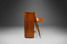 Load image into Gallery viewer, Early Mid Century Modern Baldwin Acrosonic Piano in Walnut and Caning, USA, c. 1965-ABT Modern