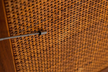 Load image into Gallery viewer, Early Mid Century Modern Baldwin Acrosonic Piano in Walnut and Caning, USA, c. 1965-ABT Modern