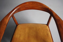 Load image into Gallery viewer, Early Set of Two (2) Hans Wegner Model JH501 Round Chairs / Presidential Chairs in Oak w/ Distressed Leather Seats, c. 1950-ABT Modern