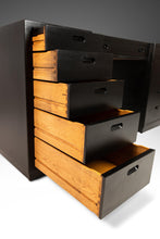 Load image into Gallery viewer, Ebonized Mid Century Modern Executive / Campaign Desk by Edward Wormley for Dunbar with Original Leather Top, USA, c. 1960s-ABT Modern