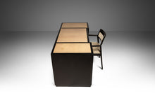 Load image into Gallery viewer, Ebonized Mid Century Modern Executive / Campaign Desk by Edward Wormley for Dunbar with Original Leather Top, USA, c. 1960s-ABT Modern