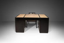 Load image into Gallery viewer, Ebonized Mid Century Modern Executive / Campaign Desk by Edward Wormley for Dunbar with Original Leather Top, USA, c. 1960s-ABT Modern