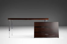 Load image into Gallery viewer, Exceptional Mid Century Modern Rosewood & Chrome Extension Dining Table, West Germany, c. 1960's-ABT Modern