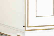 Load image into Gallery viewer, Exceptional Pair of Ricardo Lynn Side Cabinets / End Tables with Gold Trim Detailing, c. 1970s-ABT Modern