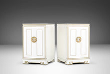 Load image into Gallery viewer, Exceptional Pair of Ricardo Lynn Side Cabinets / End Tables with Gold Trim Detailing, c. 1970s-ABT Modern