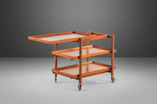 Load image into Gallery viewer, Expandable Danish Modern Bar Cart in Teak by Poul Hundevad for Domus Danica, Denmark, c. 1960's-ABT Modern