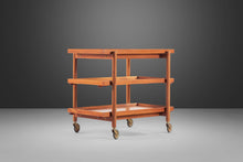 Load image into Gallery viewer, Expandable Danish Modern Bar Cart in Teak by Poul Hundevad for Domus Danica, Denmark, c. 1960's-ABT Modern