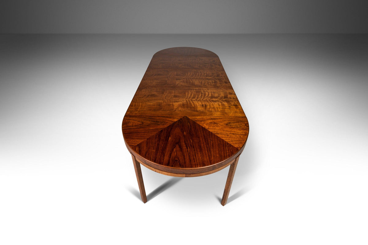 Expansive Mid Century Modern Extension Dining Table in Walnut - Seats