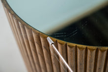 Load image into Gallery viewer, Exquisite Bamboo Pedestal Dining Table with a Mirrored Top with a Glass Surface, c. 1970s-ABT Modern