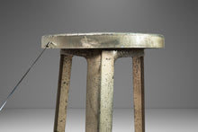 Load image into Gallery viewer, French Hammered Solid Aluminum Industrial Counter Height Bar Stool, France, c. 1970's-ABT Modern