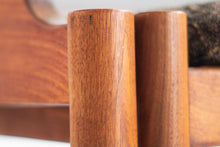 Load image into Gallery viewer, Glass and Teak Coffee Table with Four Nesting Stools Attributed to Jorgen Baekmark, Denmark, c. 1960's-ABT Modern