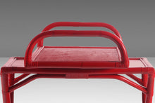 Load image into Gallery viewer, Gorgeous Chinoiserie Red Bamboo Server / Bar Stand w/ Swivel Top-ABT Modern