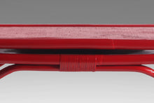 Load image into Gallery viewer, Gorgeous Chinoiserie Red Bamboo Server / Bar Stand w/ Swivel Top-ABT Modern