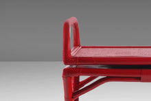 Load image into Gallery viewer, Gorgeous Chinoiserie Red Bamboo Server / Bar Stand w/ Swivel Top-ABT Modern