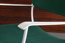 Load image into Gallery viewer, Gorgeous Mid Century Modern Rocking Lounge Chair in Green Canvas and White Metal-ABT Modern