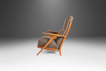 Load image into Gallery viewer, High Back Mid Century Modern Lounge Chair & Ottoman After Hans Wegner in Knoll Fabric, USA, c. 1960s-ABT Modern