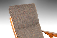 Load image into Gallery viewer, High Back Mid Century Modern Lounge Chair & Ottoman After Hans Wegner in Knoll Fabric, USA, c. 1960s-ABT Modern