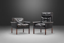 Load image into Gallery viewer, His and Hers Set of Model 500 Lounge Chairs in Rosewood and Vintage Leather by Hans Olsen for CS Møbler, Denmark, c. 1960's-ABT Modern