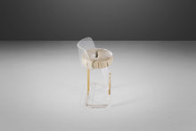 Load image into Gallery viewer, Hollywood Regency Bar Stool / Drafting Stool in Lucite and Brass Attributed to Leon Frost, Bar Height, c. 1970s-ABT Modern