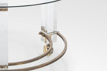 Load image into Gallery viewer, Hollywood Regency Lucite & Brass Coffee Table on Casters by Charles Hollis Jones, USA, c. 1970's-ABT Modern